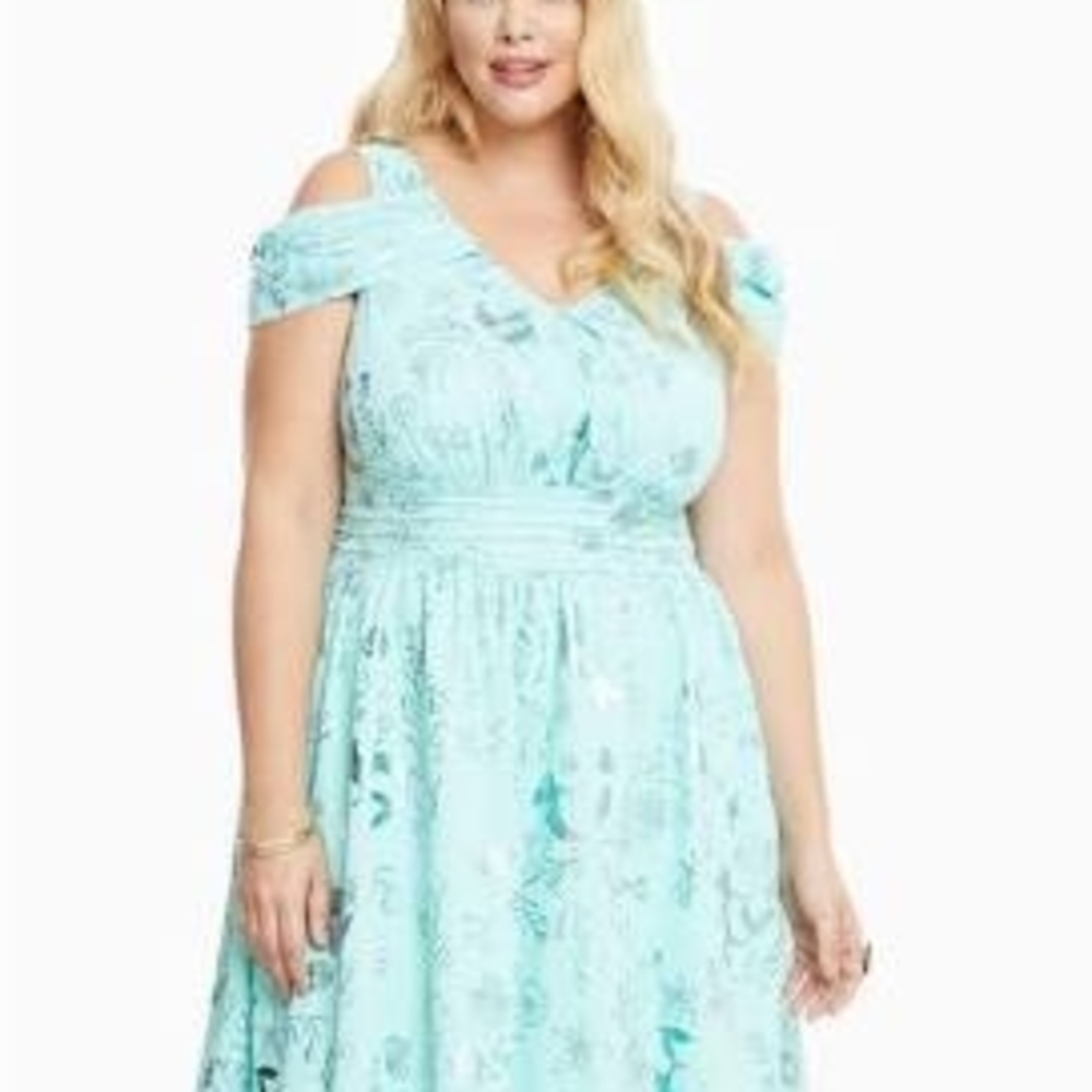 Light Blue Off-Shoulder Dress